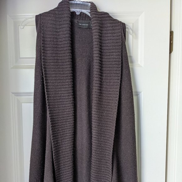 Chocolate brown sweater duster - Picture 1 of 6